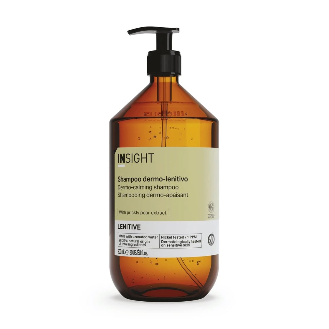 Дермо-заспокійливий шампунь для волосся Insight Lenitive Dermo-Calming Shampoo, 900 мл (скло)